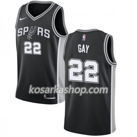 Dres San Antonio Spurs Rudy Gay 22 Nike 2017-18 Crna Swingman
